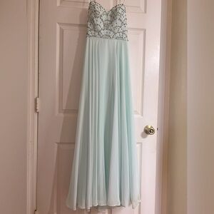 Elegant Strapless Beaded Gown